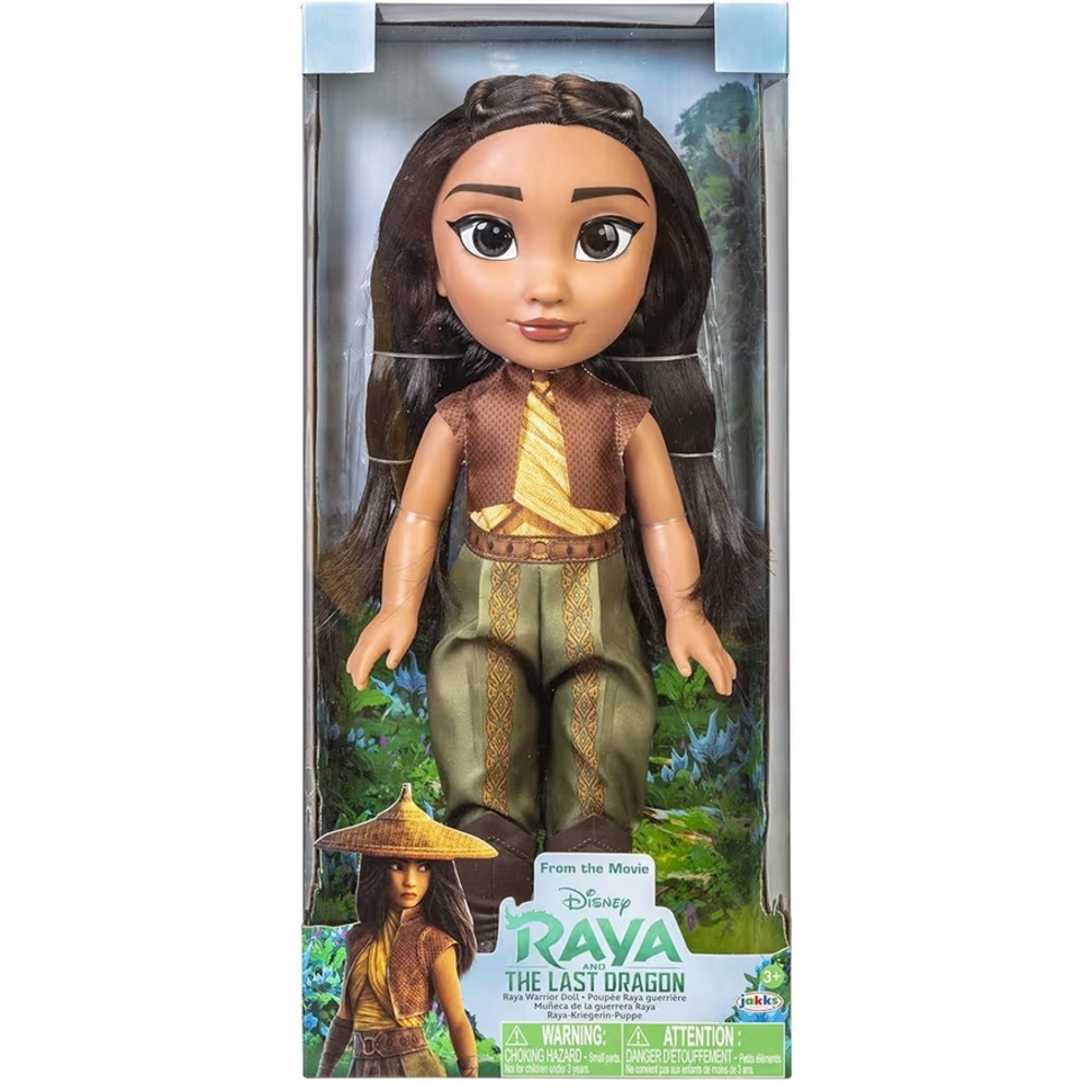 NWT Disney Raya Warrior Doll (35 cm) with Green and Brown Outfit